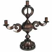 Curvy Mexican Aged Tin Candelabra