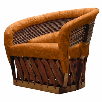 Cushioned Twig Back Lounge Chair