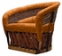 Cushioned Twig Back Lounge Chair