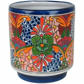 Cylinder Talavera Flower Pot