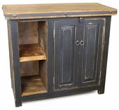 Dark Gray Painted Wood Hacienda Buffet