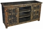 Dark Painted Wood Entertainment Console