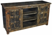 Dark Painted Wood Entertainment Console