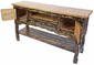 Dark Painted Wood Entertainment Console with 2 Doors, 1 Drawer and Shelf