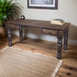 Dark Wood Office Desk with Drawers