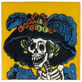 Day of the Dead Talavera Tile - PP2132 - 15 Tiles