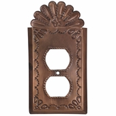 Decorative Tin Outlet Cover - Star with Crown