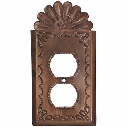 Decorative Tin Outlet Cover - Star with Crown