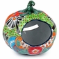 Deep Ribbed Talavera Pumpkin Jack-o-Lantern