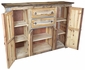 Distressed Barnwood Cabinet 4 Doors - 2 Drawers - Exclusive Artisan Original