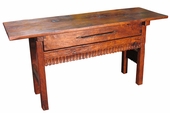 Distressed Colonial Mesquite Sofa Table
