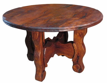 Distressed Mesquite Ox Yoke Table 48