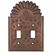 Double Mexican Tin Switch Plates - Flower & Crown