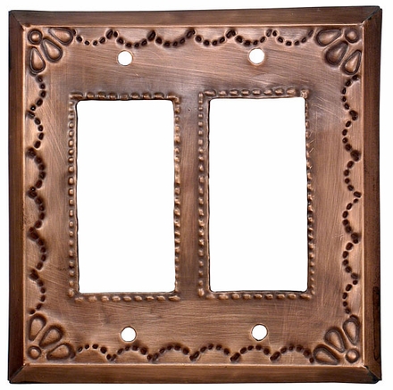 Double Rocker Tin Decorative Switchplate - Star