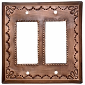 Double Rocker Tin Decorative Switchplate - Star