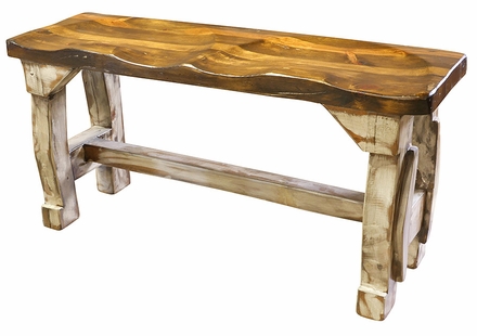 Double Seat Painted Wood Tractor Seat Bench - Double