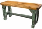 Double Seat Painted Wood Tractor Seat Bench - Double
