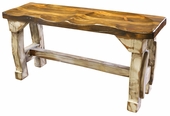 Double Seat Painted Wood Tractor Seat Bench - Double