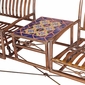 Dual Iron Rocking Chairs with Talavera Tile Table - Blue Tile