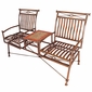 Dual Iron Rocking Chairs with Talavera Tile Table - Orange Tile