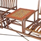 Dual Iron Rocking Chairs with Talavera Tile Table - Orange Tile