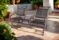 Dual Iron Rocking Chairs with Talavera Tile Table - Terracotta Tile
