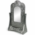 Embossed Natural Tin Swivel Vanity Mirror