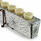 Embossed Tin Wrapped 12 Hole Sugar Mold Candleholder with Base