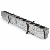 Embossed Tin Wrapped 12 Hole Sugar Mold Candleholder with Base