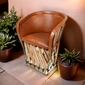 Equipale Barrel Chair with Padded Seat