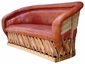 Equipale Cushioned Adobe Pigskin Love Seat