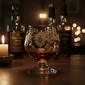 Etched Floral Brandy or Sherry Glass - Clear - Set of 4