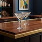 Etched Floral Martini Glass - Clear - Set of 4