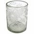 Etched Floral Mexican Rocks Glass - Clear - Set of 4