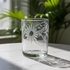 Etched Floral Mexican Rocks Glass - Clear - Set of 4