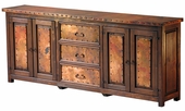 Extra Large Copper and Old Wood Buffet