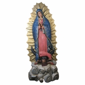 Extra Large Hand Carved Virgin with Boy Angel