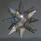 Extra Large Natural Tin Hanging Star Light