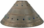 Extra Large Punched Tin Lamp Shade with Marbles
