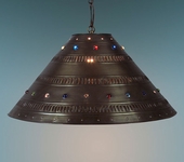 Extra Large Punched Tin Hanging Shade with Marbles