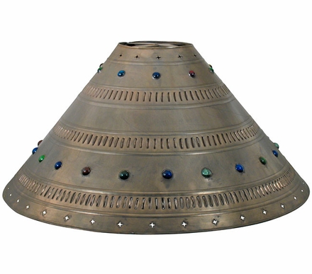 Extra Large Punched Tin Lamp Shade with Marbles