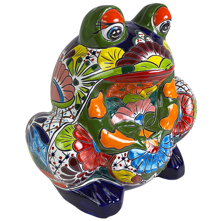 Extra Large Talavera Frog Plant Pot
