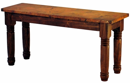 Farmhouse Console Table with Copper Top