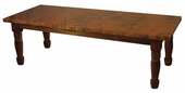 Farmhouse Dining Table with Copper Top