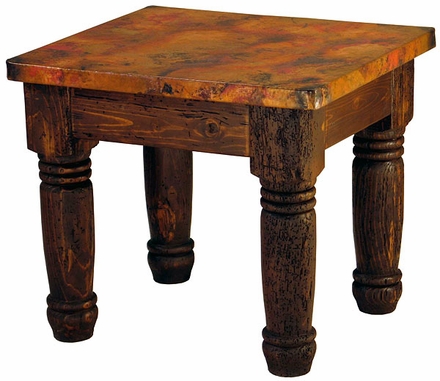 Farmhouse End Table with Copper Top