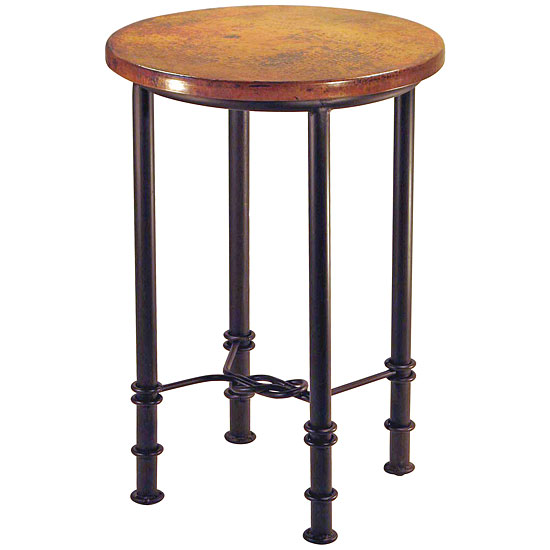Figure Eight Round Bar Table with Copper Top