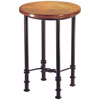 Figure Eight Round Bar Table with Copper Top