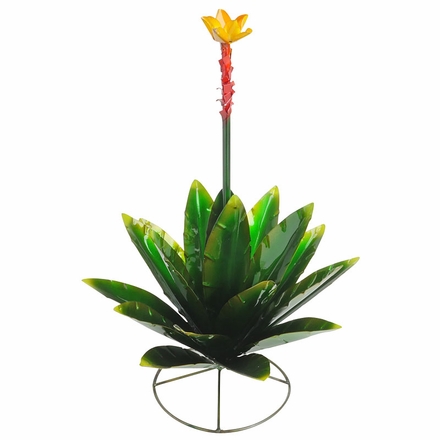 Flowering Yucca Plant Metal Yard Sculpture