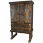 Footed Old Door Entertainment Armoire