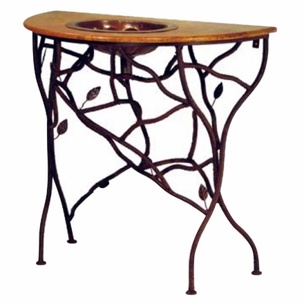 Forest Sink Vanity with Copper Top & Copper Sink